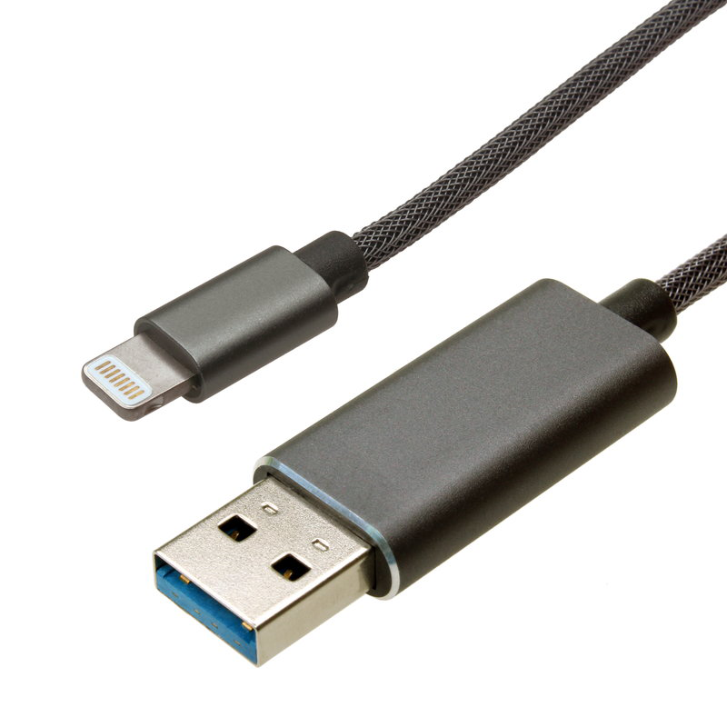 iPhone／iPad 32GB USB（3.0）メモリ一体型 MFi 認証 ライトニング充電ケーブル（Lightning)