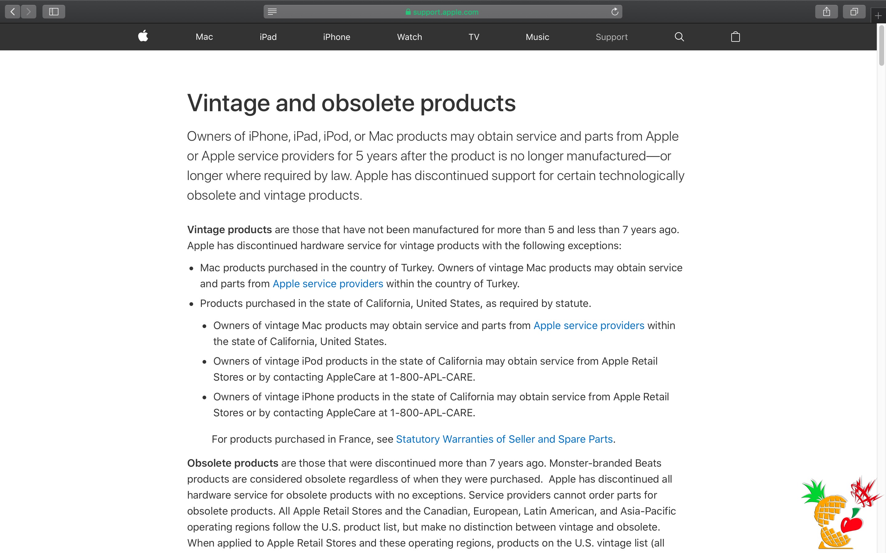 Vintage and obsolete products - Apple Support