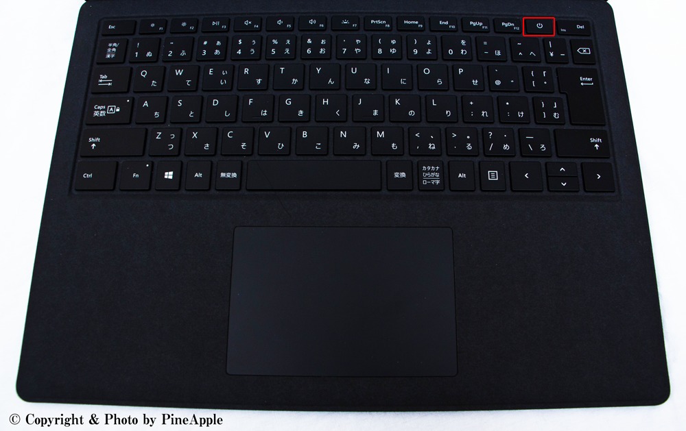 Surface Laptop 2：キーボード