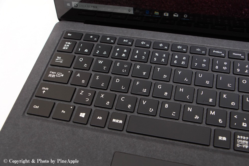 Surface Laptop 2：キーボード