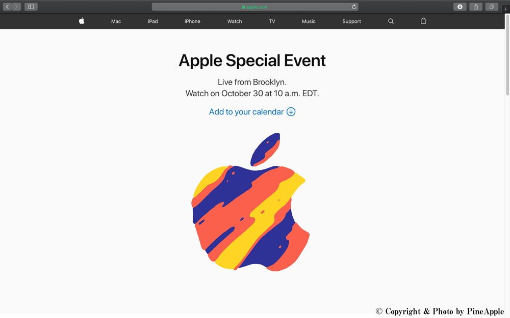 Apple Special Event, October 2018