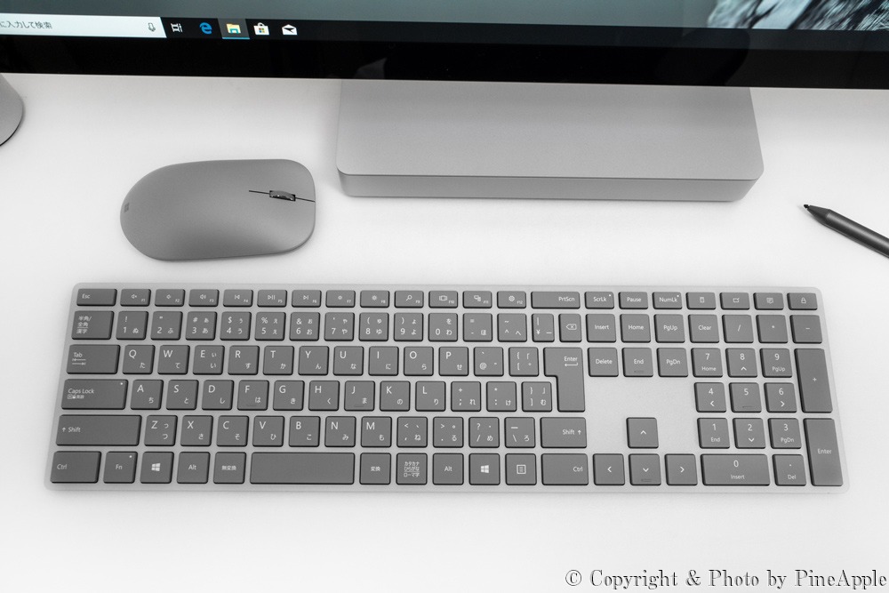 Surface Studio 2：Surface キーボード、Surface マウス、Surface ペン