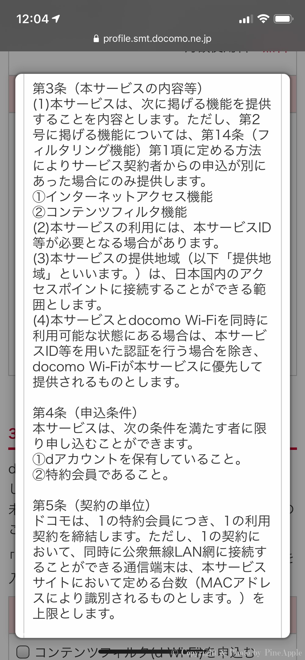 d Wi-Fi：d Wi-Fi に関する利用規約・パーソナル データの取扱い