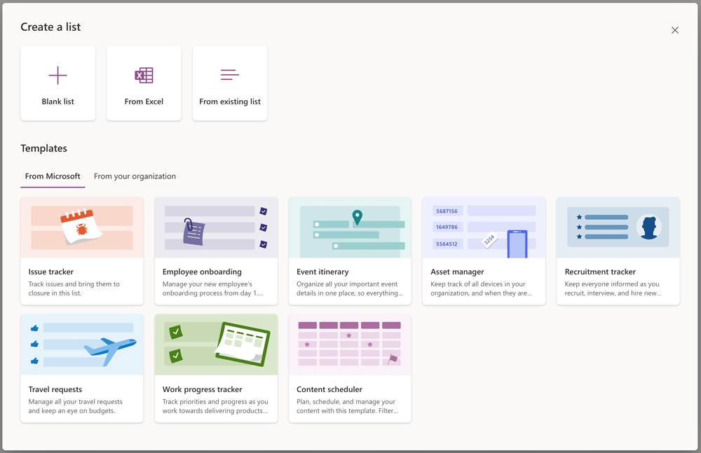 (Updated) Microsoft Lists: Custom list templates - MC267581