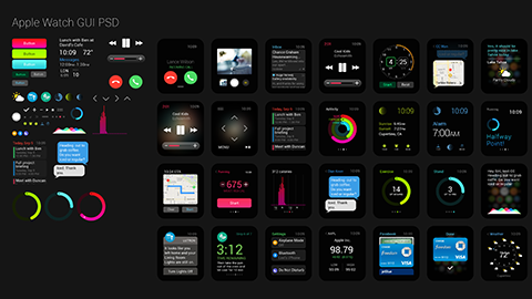 【ImPekable】”Apple Watch™” の GUI 素材集 “Apple Watch GUI PSD” を公開
