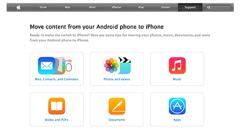 【Apple】”Android” から “iPhone” への乗り換えユーザーをサポートするサイトを公開