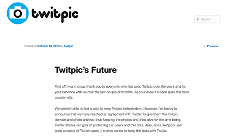 【アップデート情報】”X（旧称：Twitter）” が、”Twitpic” のドメインと画像データを買収することを発表