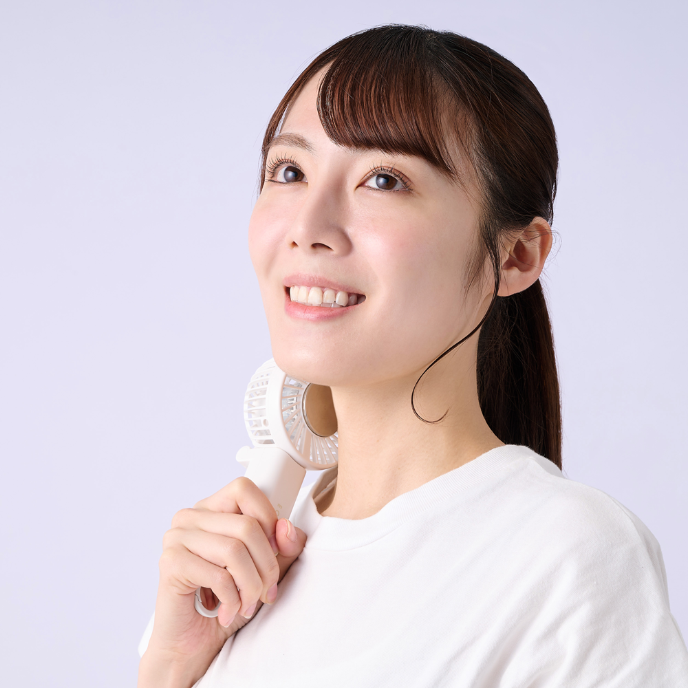 冷却プレート付き ハンディ ファン