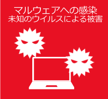 マルウェアへの感染 未知のウィルスによる被害