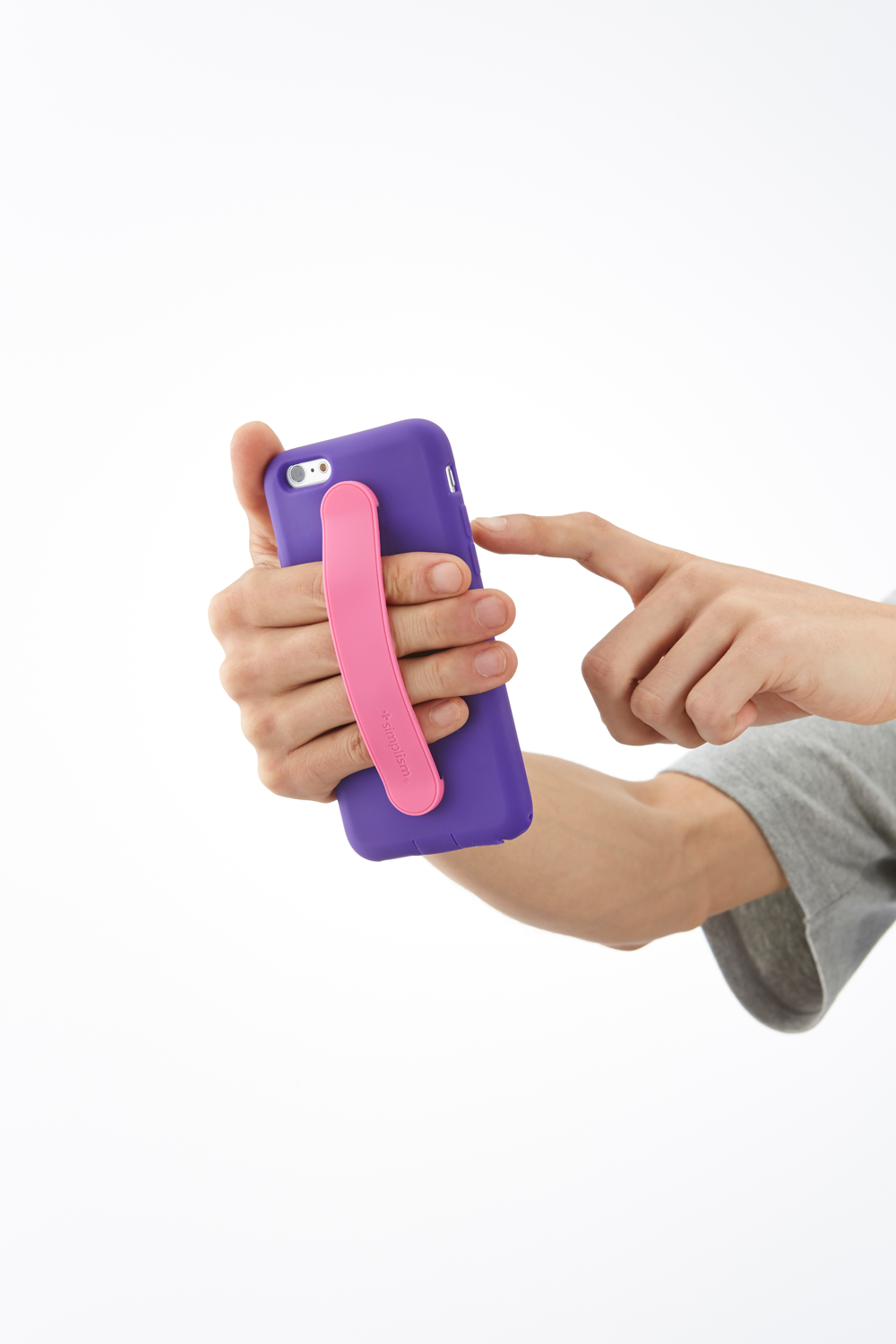 Simplism Silicone Case with Card Pocket & Grip Band for iPhone 6 Plus