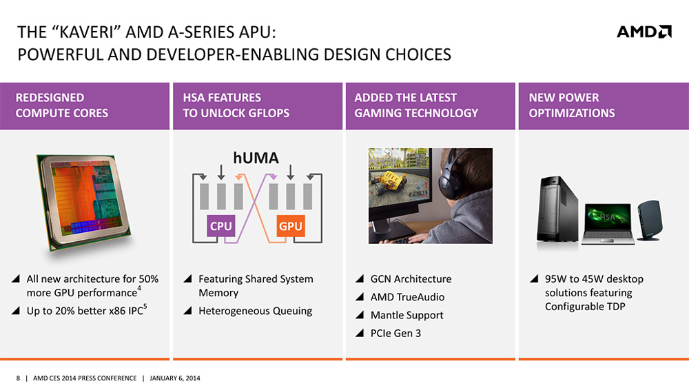 THE "KAVERI" AMD A - SERIES APU：POWERFUL AND DEVELOER - ENABLING DESIGN CHOICES